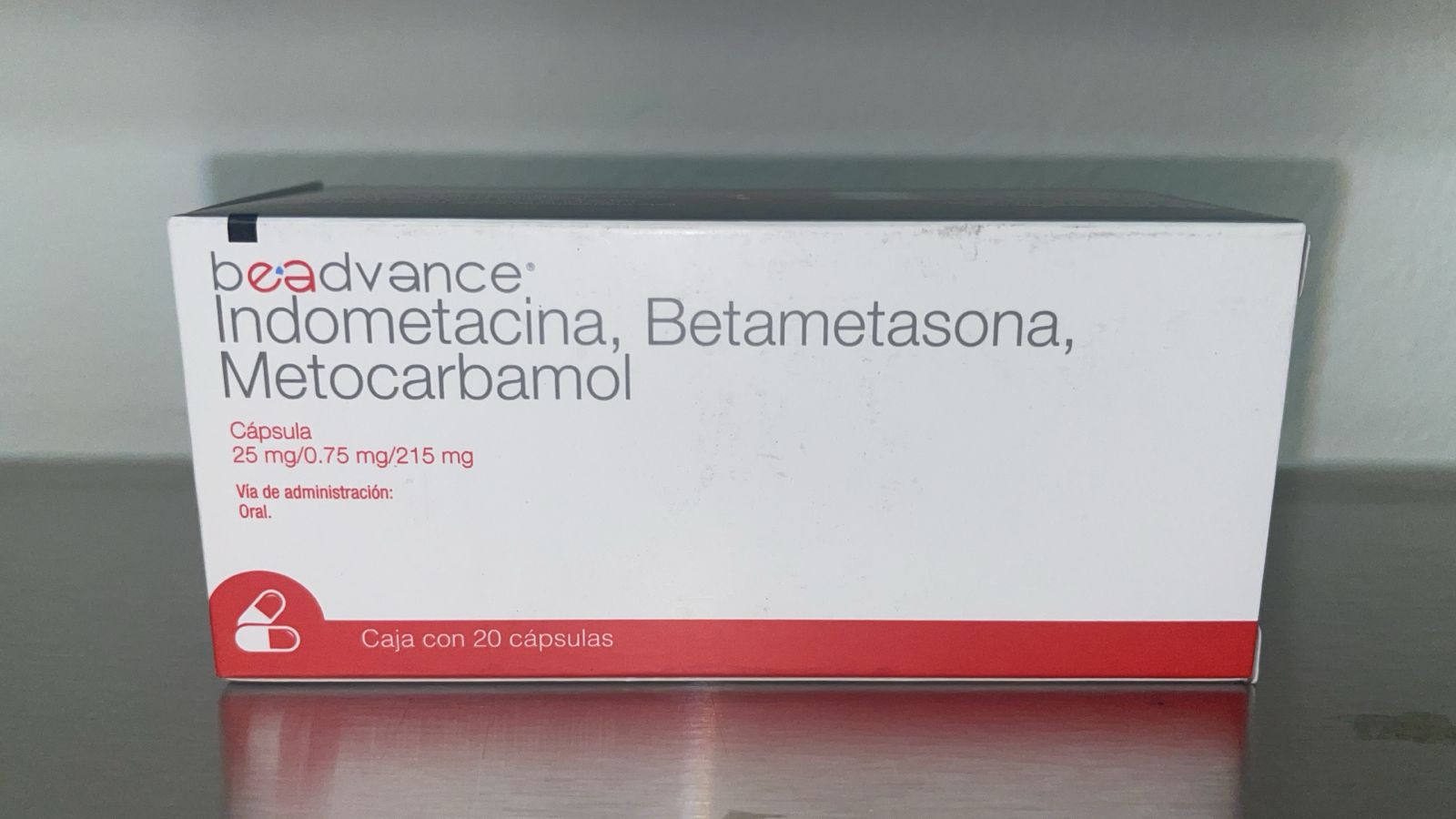 Beadvance Indometacina, Betametasona, Metocarbamol
