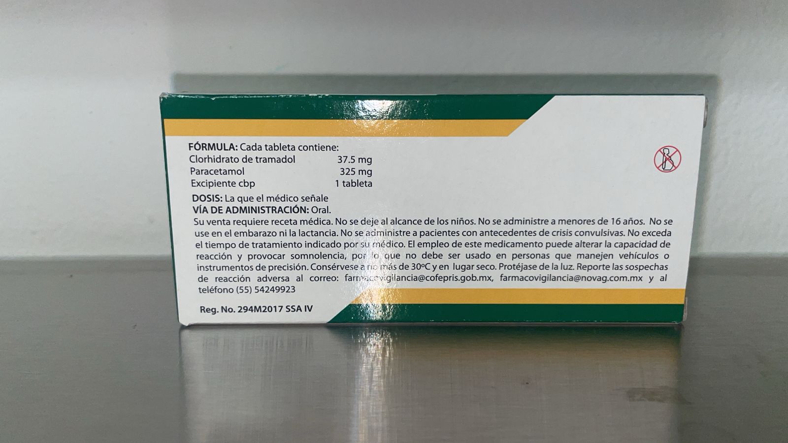 Clotracemy con Tramadol y Paracetamol vista 2