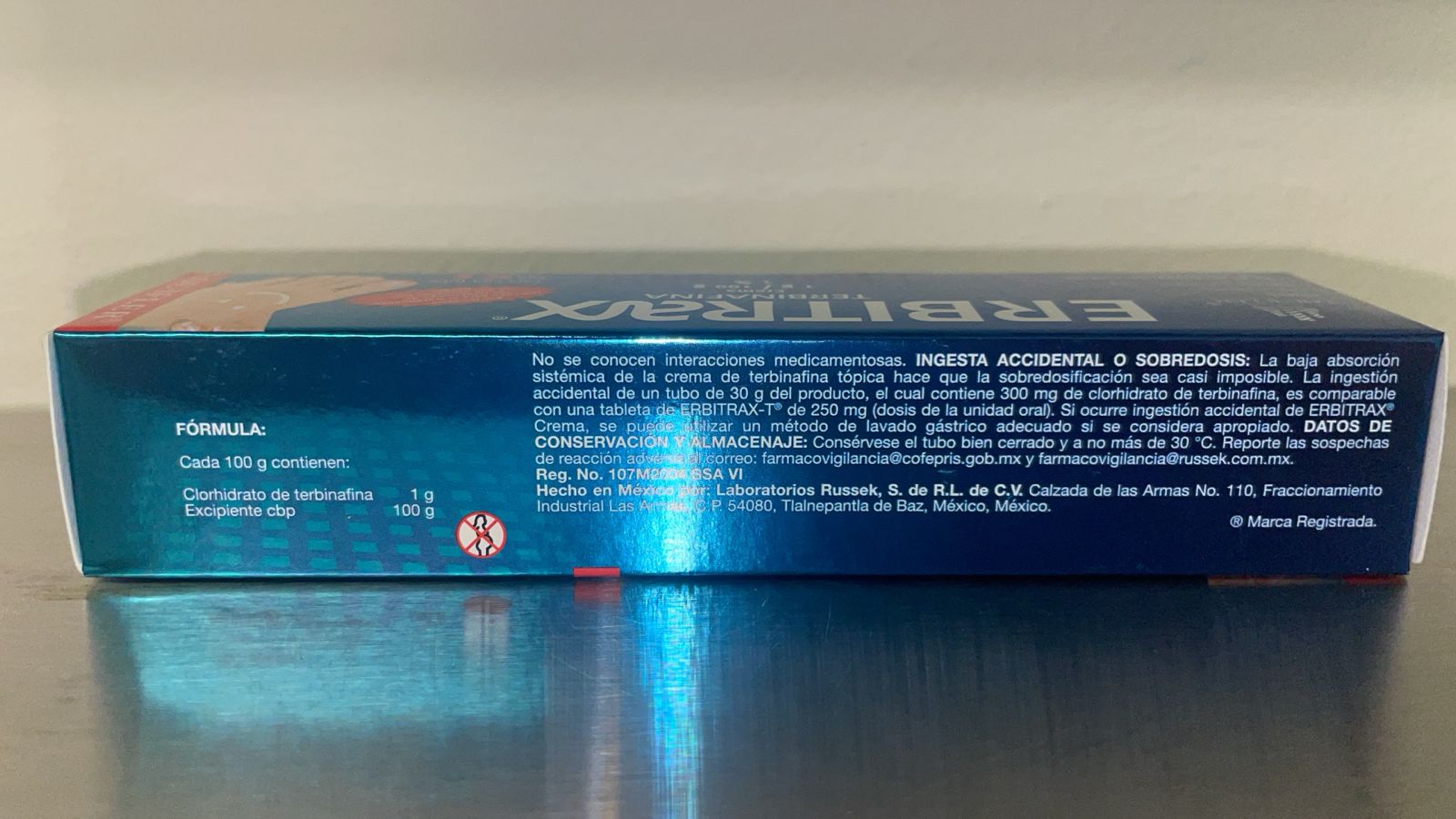 Erbitrax Crema con Terbinafina 1% vista 2