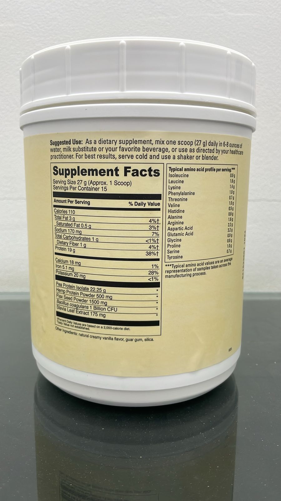 Vegan Protein Vanilla vista 2